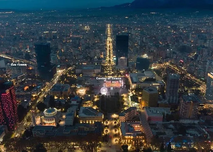 Sun Tower Luxury Suite-view From Of Center * Tirana